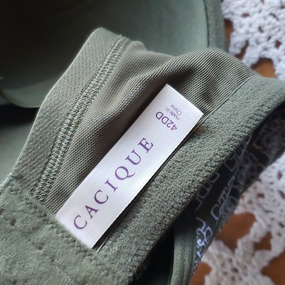 Cacique balconette under wire green bra 42DD - Picture 4 of 5